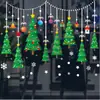 Decorações de Natal novas direto da fábrica criativas enfeites pendurados de vidro para janela de Natal adesivos de parede removíveis