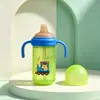Taza de Aprendizaje con Popote y Asa para Bebé de PP Antiderrames 330ml Gran Capacidad Taza de Agua Infantil para Guardería Taza de Dibujos Animados