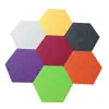 Pegatinas de pared creativas tablero de mensajes hexagonal de fieltro tablero de exhibición de trabajos de jardín de infantes pared de fotos autoadhesiva