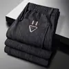 Pantalones de pana para hombre Otoño/Invierno Pantalones de papá de mediana edad Pierna recta Modernos Cálidos Casuales