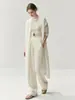 Cárdigan de punto de cachemira, holgado y largo, versátil, prenda exterior de estilo francés, simple, adelgazante, súper suave, abrigo moderno