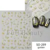 Conjunto de Adesivos de Unha Artística Transfronteiriço Estampagem a Quente Dourado Espelhado Galhos e Folhas Flores e Folhas Conjunto de Adesivos para Unha