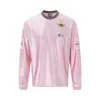 T1301 Calle Principal Estilo Americano Unisex Diseño de Estampado de Patrón de Jersey de Baloncesto Corte Holgado Camiseta Deportiva Casual de Manga Larga para Hombre
