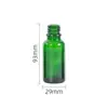 Botella de Aceite Esencial Verde de 30ml en Stock, Botella de Vidrio a Prueba de Luz de 50ml, Botella para Loción de Esencia, Botella con Gotero, Botella Recargable para Perfume