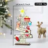 2025 Nuevas Decoraciones Navideñas Adornos para Árbol de Navidad de Escritorio Festivo Mesa de Navidad Adornos Navideños de Madera