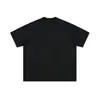 Camiseta Masculina Catteeius Estilo Americano Patchwork Desconstruído Manga Curta Cor Sólida, Gola Redonda, Caimento Solto de Verão, Camiseta de Manga Meia-Manga para Casal