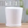 Maceta Cerámica Nórdica Grande con Plato, Rábano Blanco Verde, Uso Doméstico Simple, Suculenta Pequeña Estilo Alto