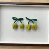 Tulipa Florzinha Fresca Flor de Tricô Grampo de Cabelo Capa de Celular Acessórios para Mala Sapatos e Meias Acessórios de Roupa Acessórios para Joias DIY