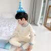 Liquidação Coleção de Roupa de Casa ~ Outono/Inverno Cor Sólida Roupa Íntima Básica para Meninos e Meninas terno Roupa de Casa Roupas e Calças de Outono para Crianças