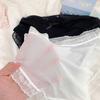 Calzones de Seda Hielo Sin Costuras para Niña con Ribete de Encaje Suave, Color Sólido, Sensación Nude, Calzoncillos Finos para Mujer