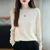 Suéter de Tricô Solto Estilo Ins Transfronteiriço com Gola Meia-Alta para Mulheres, Nova Chegada Outono/Inverno, Peça Base, Pulôver, Estilo Popular Versátil