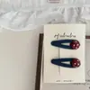 Nuevo Pasador de Pelo Infantil de Mezclilla con Puntos y Forma de Gota de Agua Clip Lateral Clip para Flequillo