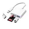 Adaptador 3 en 1 Tipo-C, Tf, Sd, Lector de Tarjetas de Memoria, Adaptador OTG USB a Tipo C Grabador, Compact Flash Usb-C, Pro, Huawei, Macbook