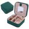 Caja de Almacenamiento de Joyería Portátil Simple con Espejo, Bolsa con Cremallera para Anillos, Pendientes, Collares, Caja de Almacenamiento para Viajes, Fácil de Transportar