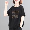 Talla grande Verano para mujer Cubrecarne Bordado Suelto Casual Camiseta de manga corta Estilo occidental Adelgazante 2024 Nuevo estilo Top para madre
