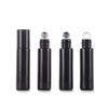 Frasco Roll-On de Vidrio Negro de 10 ml con Tapa de Baquelita, Botella para Aceites Esenciales, Botella para Perfume, Botella para Aceite Labial