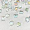 Novo vidro K9 Diamante fundo transparente Diamante Aurora Diamante Moca Diamante Amor Broca de unha Diamante Joia Pacote de material para manicure mista