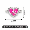 Collar, pulsera, colgante, accesorios de joyería con forma de corazón de la letra K tachonados de diamantes para DIY, disponibles para pedidos al por mayor mixtos, venta directa del fabricante, transfronterizo