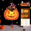 Abóbora lâmpada decoração infantil artesanal diy material saco jardim de infância tema de Halloween atividade projeção adereços luminosos