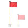 Mastro de Bandeira de Golfe Verde 1 Seção/2 Seções Mastro de Bandeira Destacável Combinação Suprimentos para Prática de Campo Bandeira Marca Copo de Buraco Set
