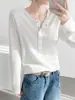 Camiseta de Linho e Seda de Gelo com Proteção Solar de Manga Longa para Mulheres, Malha Fina Semi-Transparente com Gola para Primavera e Verão, Cardigã com Proteção Solar