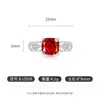 Anillo de Cubo de Azúcar Cortado Flor de Hielo de Piedra Preciosa Colorida Más Vendido en Tiktok, Diamante de Alto Carbono Súper Brillante, Anillo Chapado en Oro Real, Dropshipping de Transmisión en Vivo