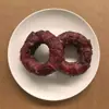 Petiscos para Cães em Anel de Couro Mastigável, Bastões Mastigáveis em Formato de Rosquinha, Petisco de Pato Seco, Recompensas de Treinamento para Limpeza dos Dentes, Anti-Danos à Casa