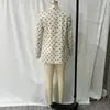 Blazer Feminino Longo de Bolinhas Sem Botões, Estiloso, Moda 2026, Europeu e Americano, Venda por Atacado na Amazon