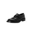 Zapatos Brock de cuero calado de alta calidad británicos, piel de vaca, primavera 2025, tacón bajo grueso, cuero genuino, zapatos de boca profunda de una sola capa para mujer