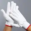 Fábrica Directa de Hilo de Algodón de Nylon Blanco Venta Directa Guantes de Protección Laboral para Hombres y Mujeres, Precio de Mayoreo