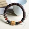 Pulsera al por mayor de auténtico agarwood blanco de Nha Trang vietnamita, de múltiples círculos para mujer, pulsera de cuentas de oración budistas Qi Nan