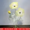 Flores Artificiais de Papoula para Adereços de Casamento, Montagem de Cenas, Decoração de Palco, Flores Artificiais para Vitrines e Decoração de Corredor de Casamento