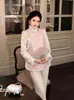 Nuevo Chaleco Engrosado Estilo Chino Otoño e Invierno Hebilla Femenina Jacquard con Borde de Piel Chaleco Acolchado Nx016