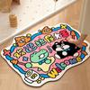 Alfombra para baño con diseño de dibujos animados de Shit King, absorbente de agua, de secado rápido, resistente a la suciedad y al desgaste, fácil de cuidar.