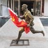 Escultura Ejército Rojo Octavo Ejército Ruta Estatua Revolucionaria Figura de Imitación Cobre Frp Ornamento Decoración Exterior Parque Bosque Plaza