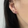 Diamante de Color Tornillo de Amor Tornillo Clavo de Oreja Dopamina Geométrico Ovalado Pendientes Pequeños Milenio Chica Picante Cuatro Hombres Estrella Clavo de Cartílago de Oreja