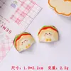 Juguete de Comida Realista con Fondo Plano Tostada Maíz Resina Pequeños Accesorios Pasador DIY Accesorios para el Cabello de Niños Decoraciones para Zapatos de Madera