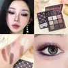 Paleta de Sombras Nove Cores, Multifuncional de Alta Qualidade Rosa Explosivo Grade Quadrada Paleta de Sombras Tons Terrosos, Maquiagem Versátil para o Dia a Dia