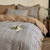 Juego de Cuatro Piezas de Algodón Cepillado Clase A Algodón Puro Estilo Retro Francés Pastoral de Rosas 1.8m 2m Ropa de Cama Corazón de Niña