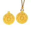 Tienda Pu Zuo Jin Mismo Oro Aluvial Accesorios DIY Cera Soluble en Agua de Alta Definición Incrustada con Diamantes Colgante Collar Brújula de los Ocho Tesoros de la Suerte para Mujeres