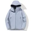 Jaqueta Softshell Unissex de Alta Qualidade à Prova de Vento e Água Casual Outono e Inverno Roupas de Montanhismo Peça Externa Camada Única