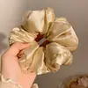 Lenço quadrado grande com estampa floral pequena, elástico de cabelo para mulheres, faixa de cabelo elástica, acessório de cabelo com estilo coreano de alta qualidade