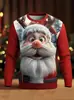 Sudadera de manga larga con cuello redondo para hombre, nueva para otoño e invierno, con estampado 3D, corte holgado casual, disponible para dropshipping