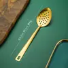 Nuevo Set de Utensilios de Cocina de Acero Inoxidable, Mini Utensilios de Cocina de 6 Piezas, Espátula China, Cucharón Pequeño para Sopa, Espátula para Pasteles, Olla Pequeña Dorada