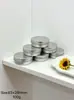 Caja de Aluminio Plateada Caja Dispensadora de Ungüento Crema de Nieve Cosméticos Almacenamiento Sellado de Metal Caja Redonda Pequeña