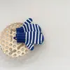 Guantes infantiles de estilo coreano ins de color contrastante a rayas para niños, otoño e invierno, cálidos, con cuello halter, para dedos, de bebé