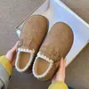 Zapatos tipo Birkenstock de suela gruesa, forrados de felpa, modernos y cálidos, modelo nuevo invierno 2026, botines bajos sin cordones, zapatos de algodón, mocasines