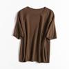 Hilo Lentejuelas Cuello Redondo Sin Costuras Una Pieza Lana Merino Australiana Manga Corta Tejido Mujer t Otoño Nuevo Top Colorido
