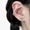 Pendientes de Mariposa Dinámicos y Coloridos para Mujer, Estilo Dulce y Fresco, Clavos de Hueso de Oreja con Borla Larga, 1.2 mm