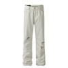 G6462 Moda Retro Americana de Calle Ropa Urbana para Hombre Diseño Recto Resistente Desgastado Jeans que Aumentan la Altura para Hombres y Mujeres